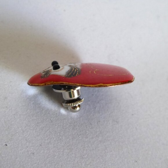 NEW JAPANESE JAPAN LUCKY DARUMA COLLECTIBLE GOLD ENAMEL LAPEL PIN - Picture 3 of 7